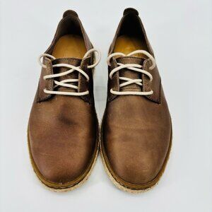 Roots New Genuine Leather Tan Lace up Flats Size 6  5